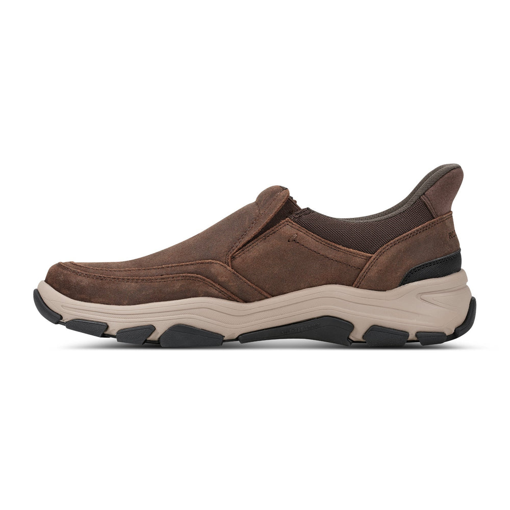 Rockport Men / Reece Step Activated Slip-ons - Medium Brown Suede