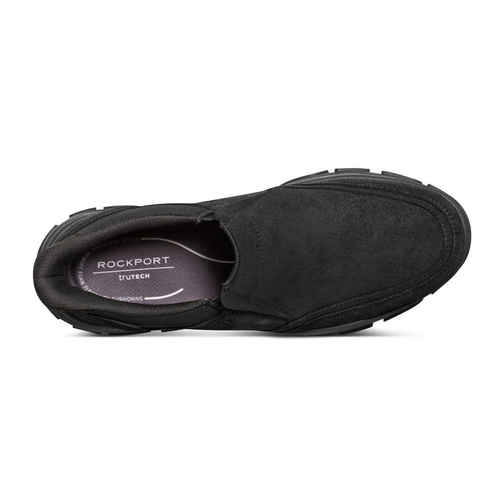 Rockport Men / Reece Step Activated Slip-ons - Black Suede