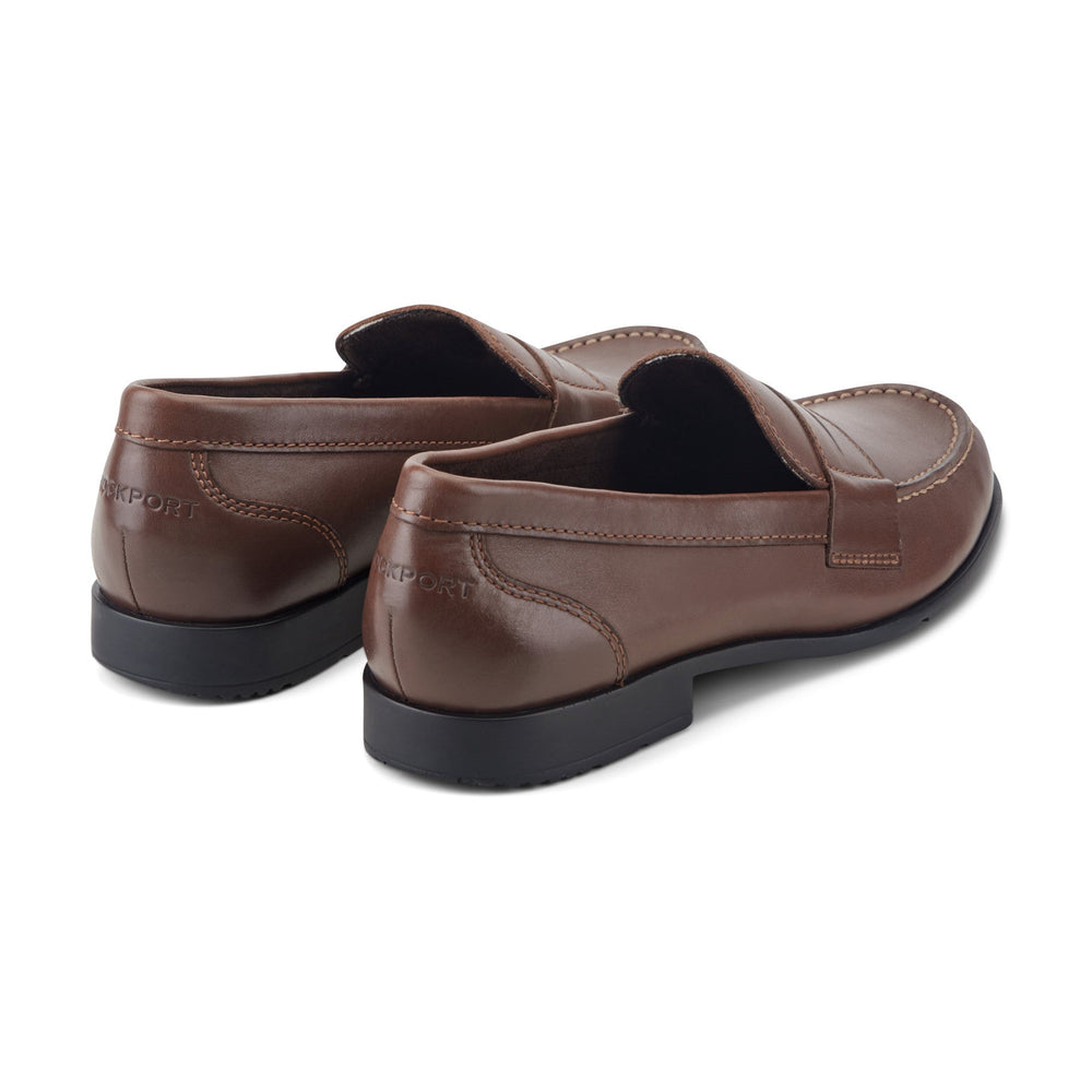 Rockport Men / Classic Penny Loafers - Dark Brown Leather
