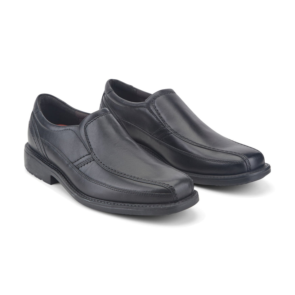 Rockport Men / Style Leader 2 Bike Toe Slip-On - Black Leather