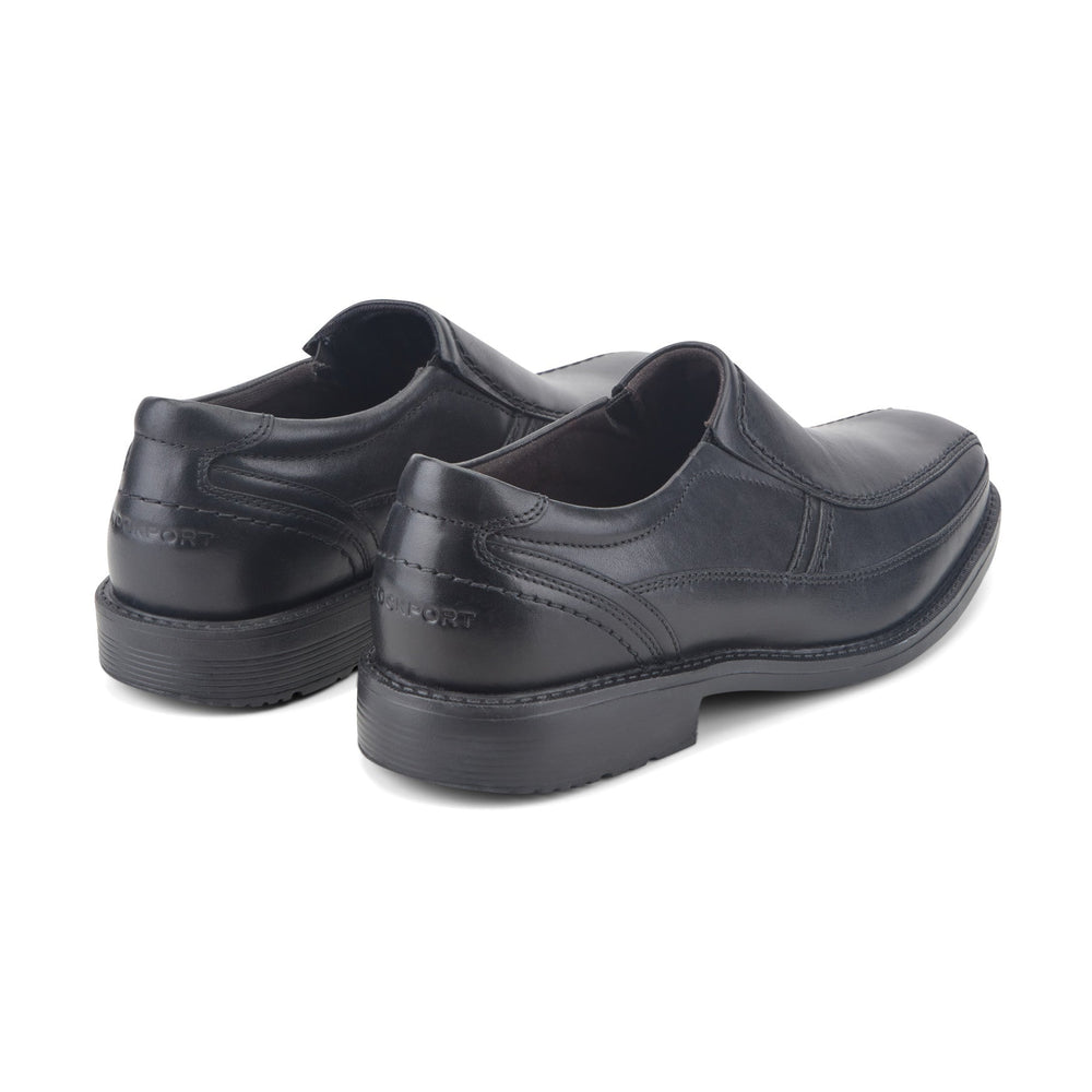Rockport Men / Style Leader 2 Bike Toe Slip-On - Black Leather