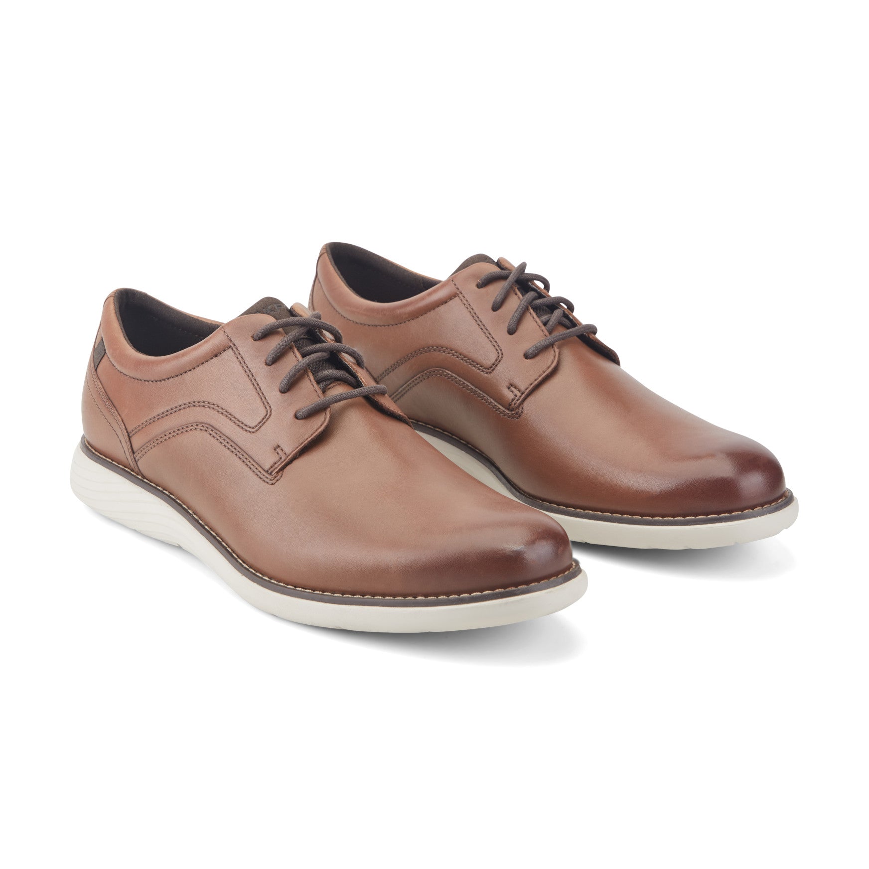 Rockport Men / Garett Plain Toe Oxford - Cognac Leather