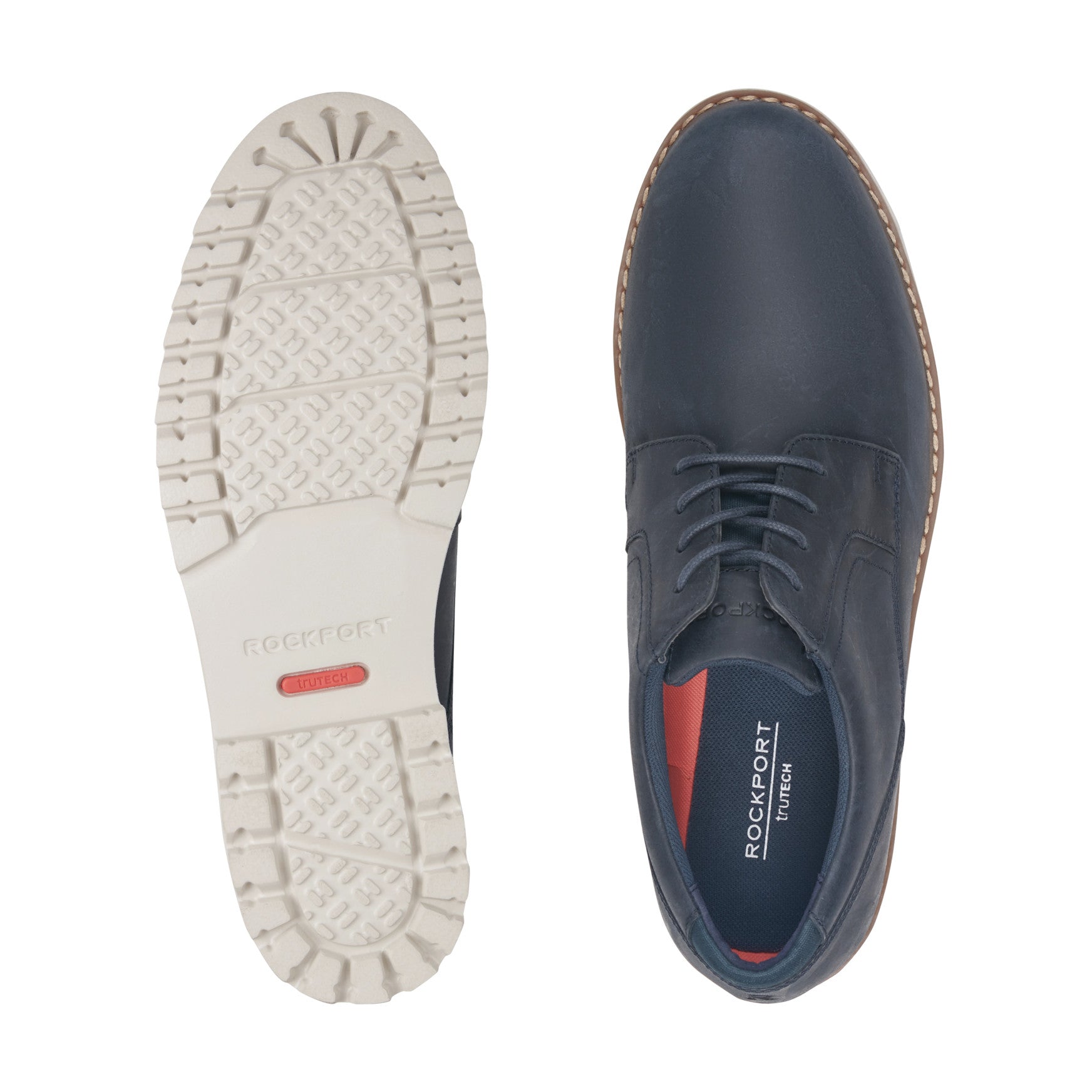 Rockport Men / Maverick Plain Toe Oxford - New Dress Blues Leather