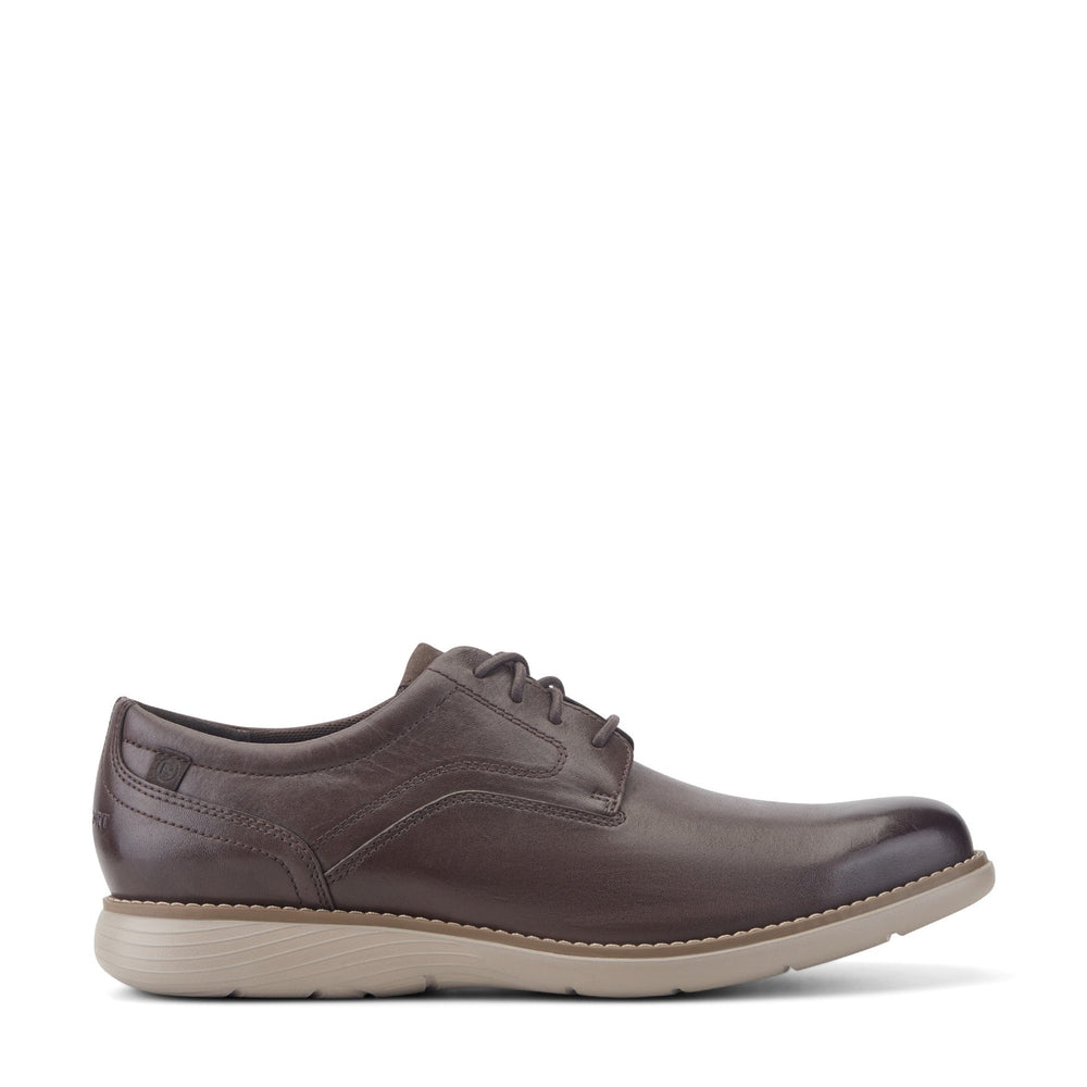 Rockport Men / Garett Plain Toe Oxford - Dark Brown Leather
