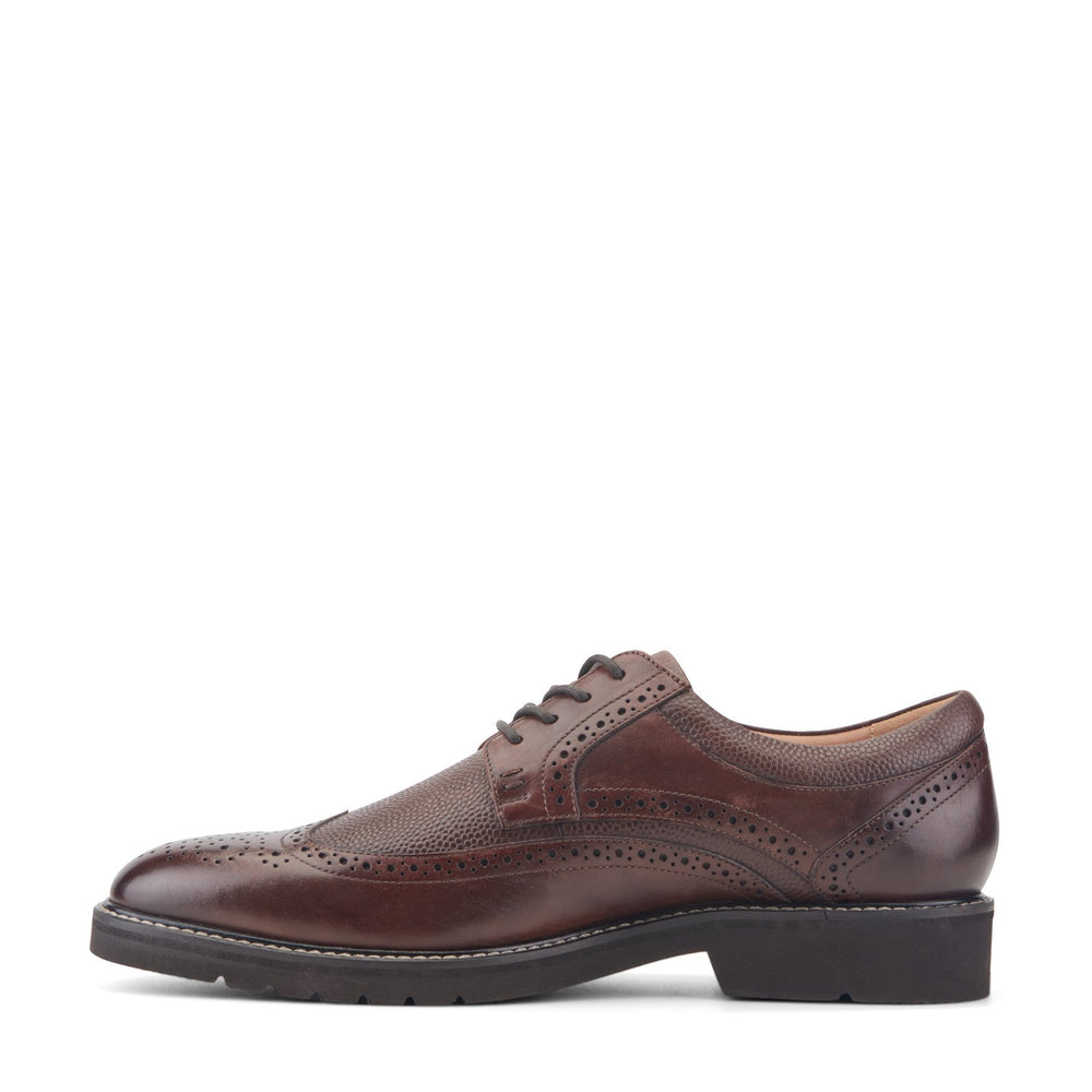 Rockport Men / Fallo Dress Lace-up Almond Toe Oxfords - Dark Brown Leather