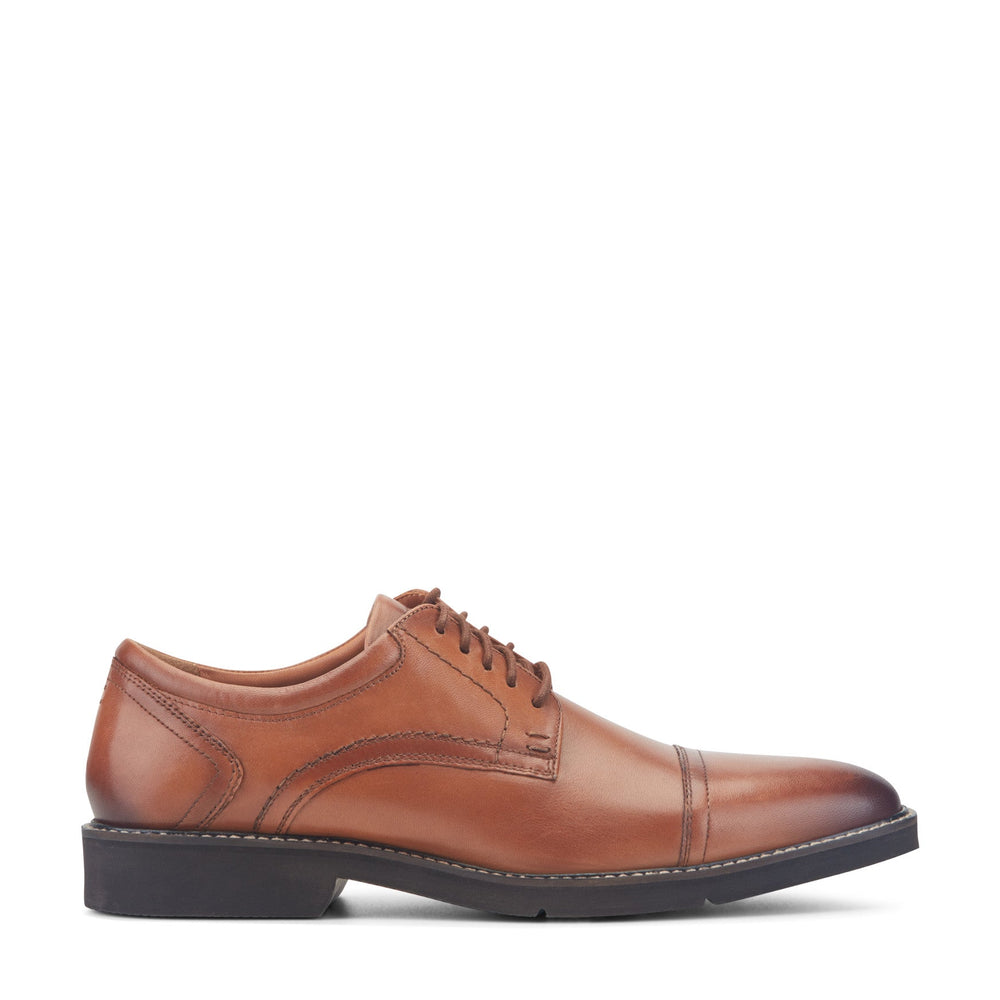 Rockport Men / Findlay Dress Lace-up Almond Toe Oxfords - Medium Natural Leather