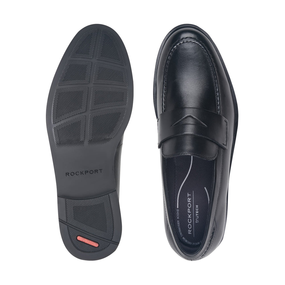 Rockport Men / Sutton Penny Loafers - Black Leather