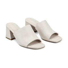 Rockport Women / Gracyn Slip-On Sandals - Ivory Leather