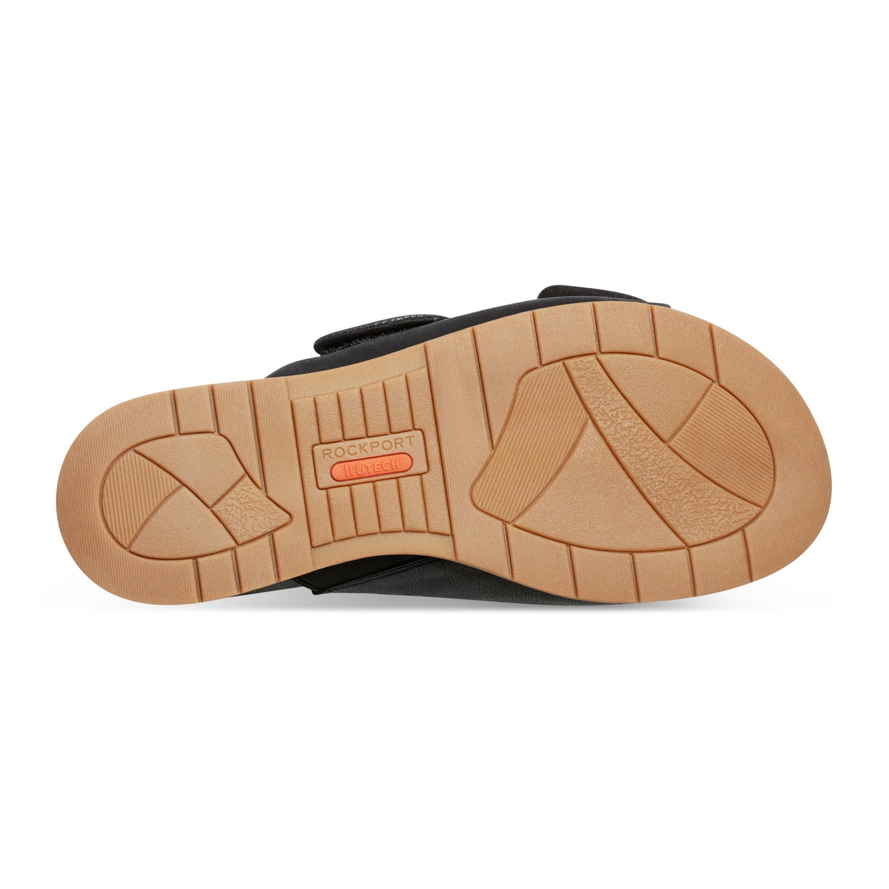 Rockport Women / Zova Slip-on Open Toe Flat Casual Sandals - Black Leather