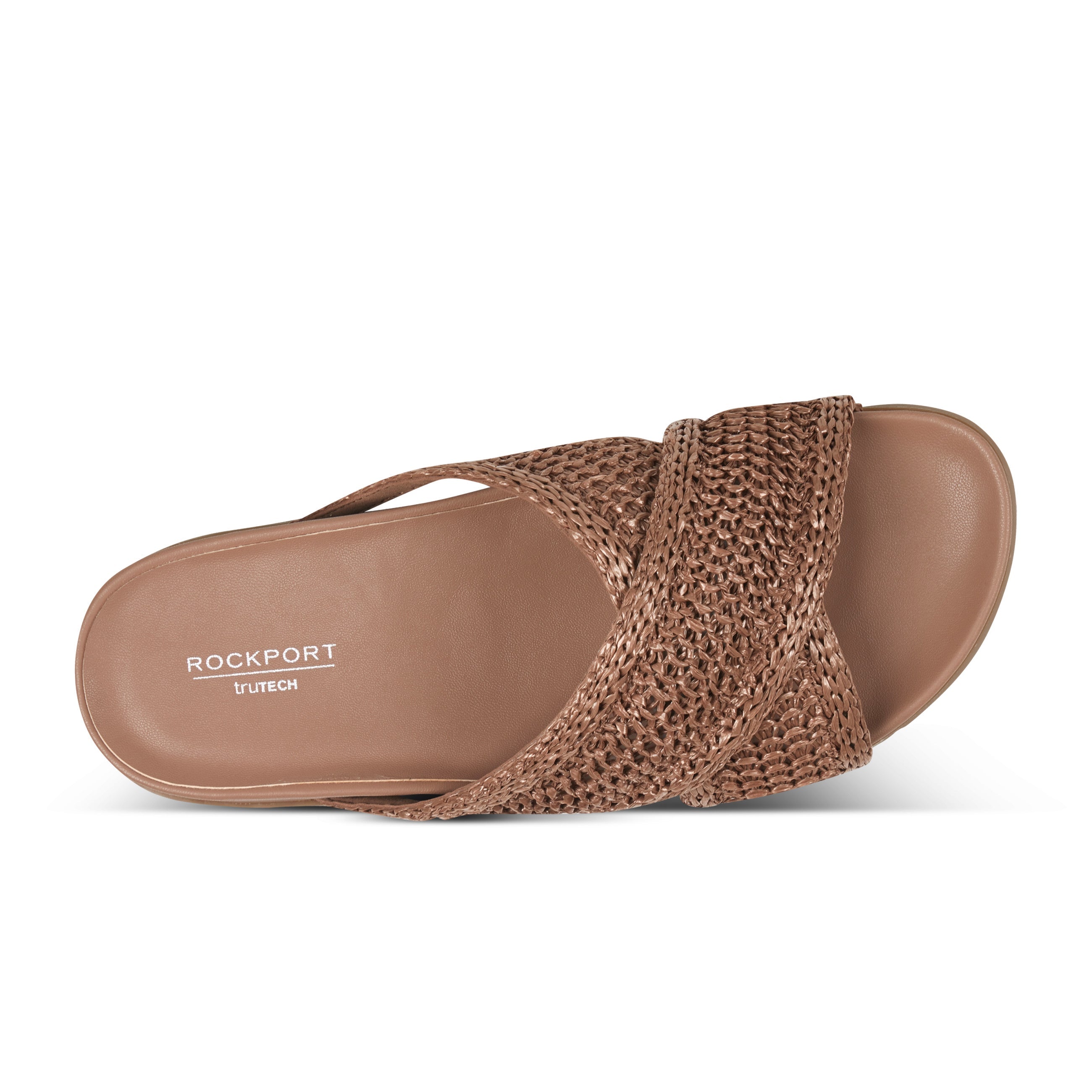 Rockport Women / Leia Casual Slip-On Flat Sandals - Medium Brown