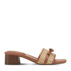 Rockport Women / Clarice Slip-On Sandals - Light Natural Leather