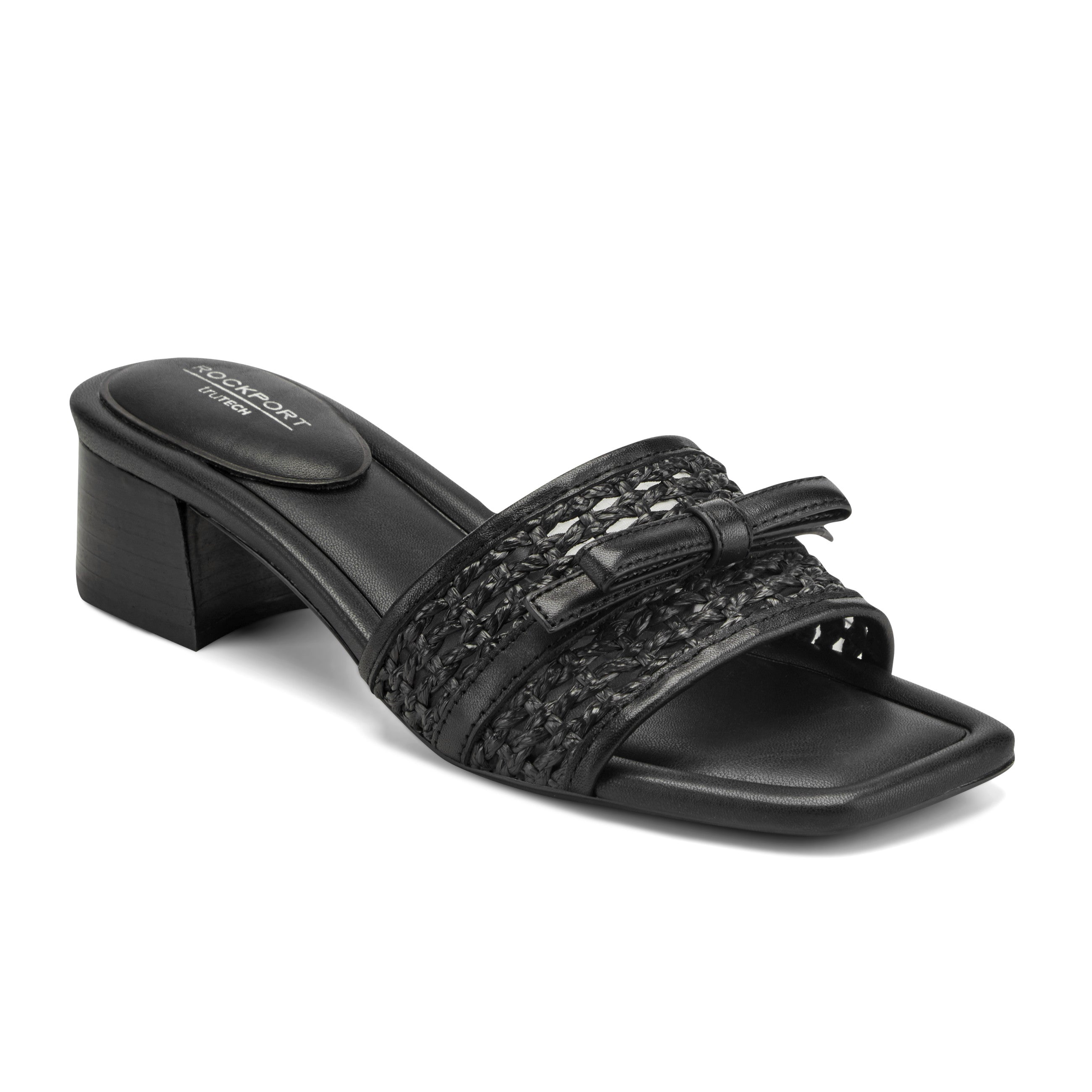 Rockport Women / Clarice Slip-On Sandals - Black Leather