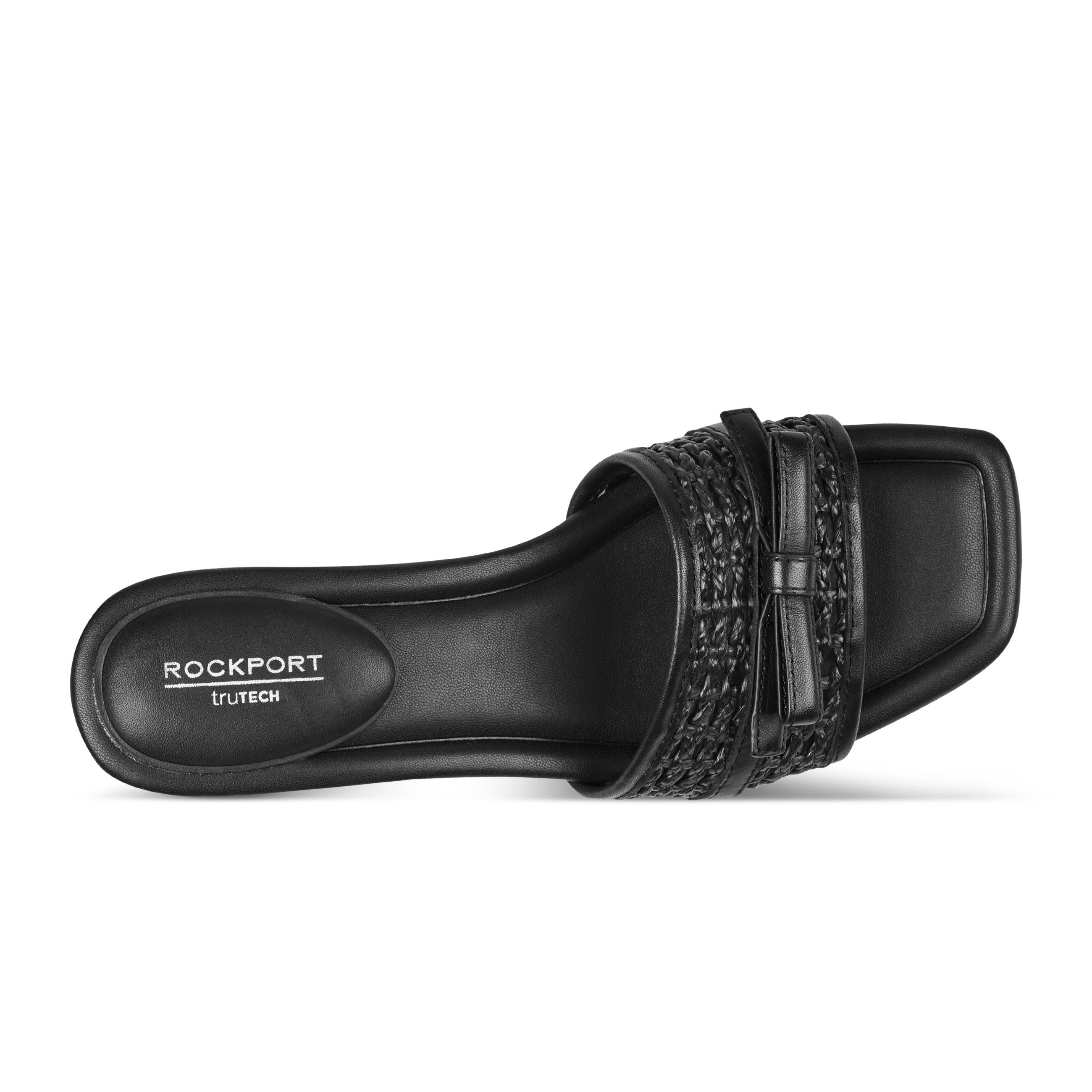 Rockport Women / Clarice Slip-On Sandals - Black Leather