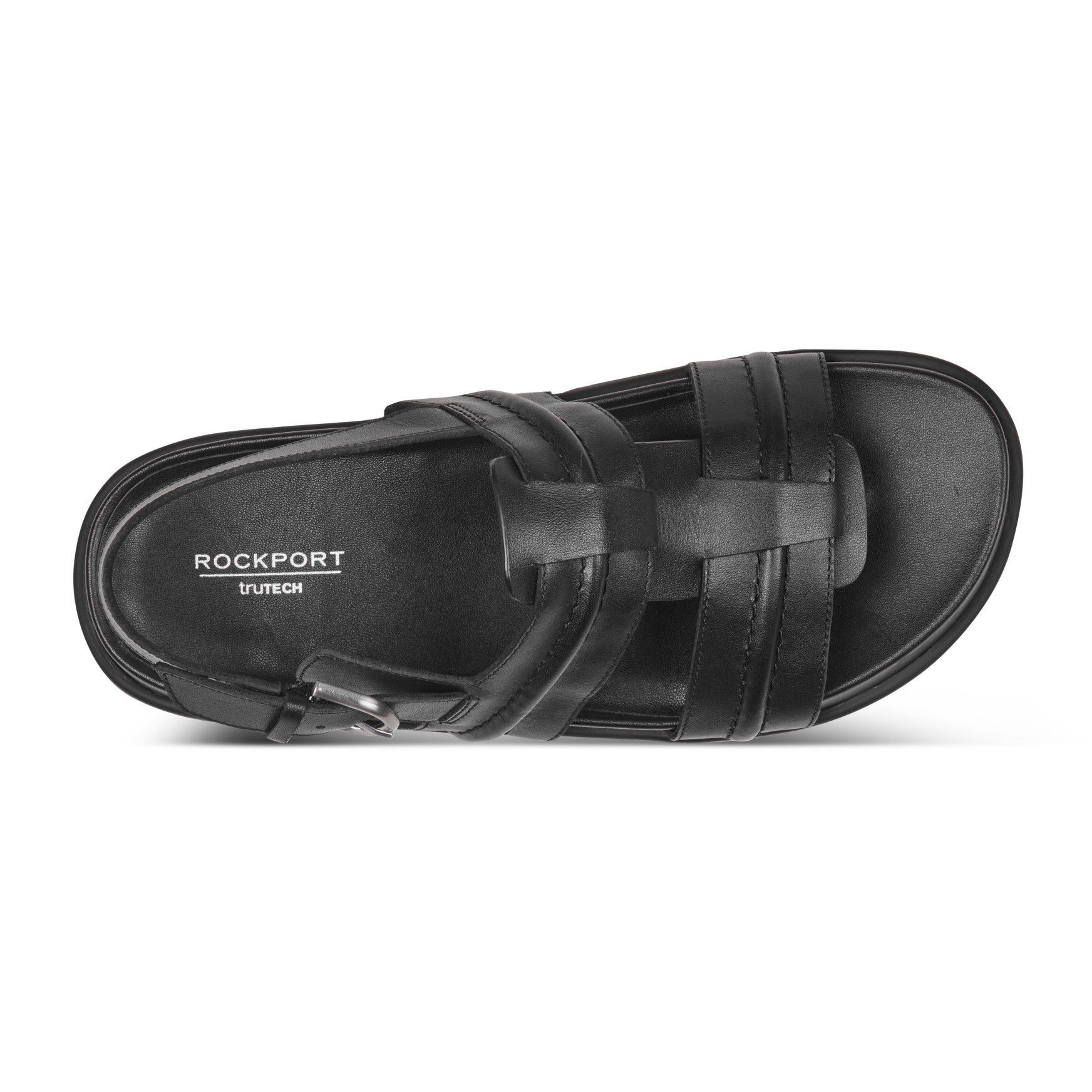 Rockport Women / Laina Slingback Fisherman Sandals - Black Leather
