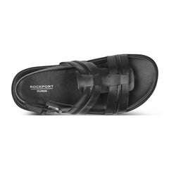 Rockport Women / Laina Slingback Fisherman Sandals - Black Leather