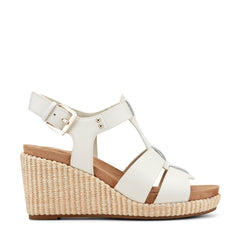 Rockport Women / Belle Casual Wedge Sandals - Ivory Leather