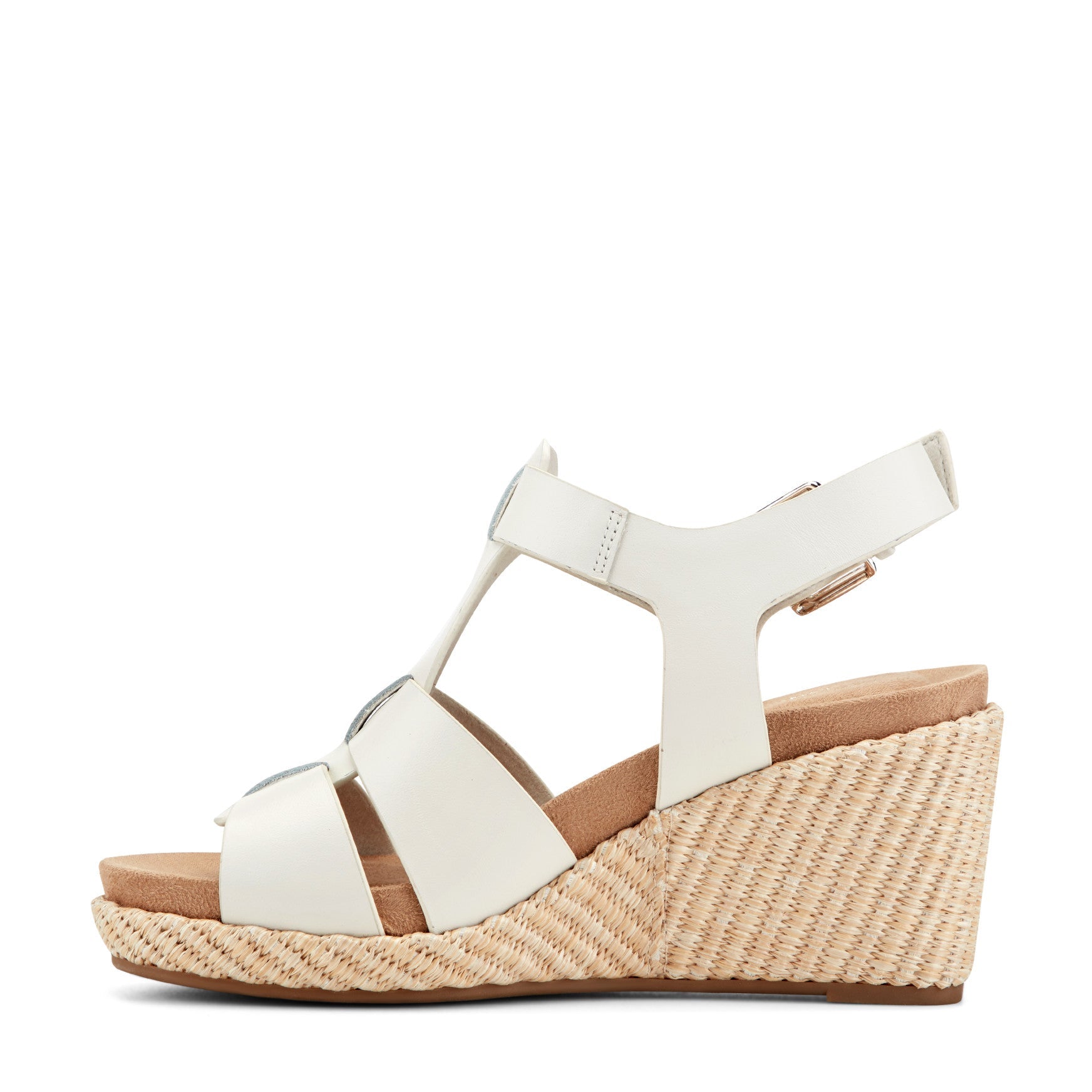 Rockport Women / Belle Casual Wedge Sandals - Ivory Leather