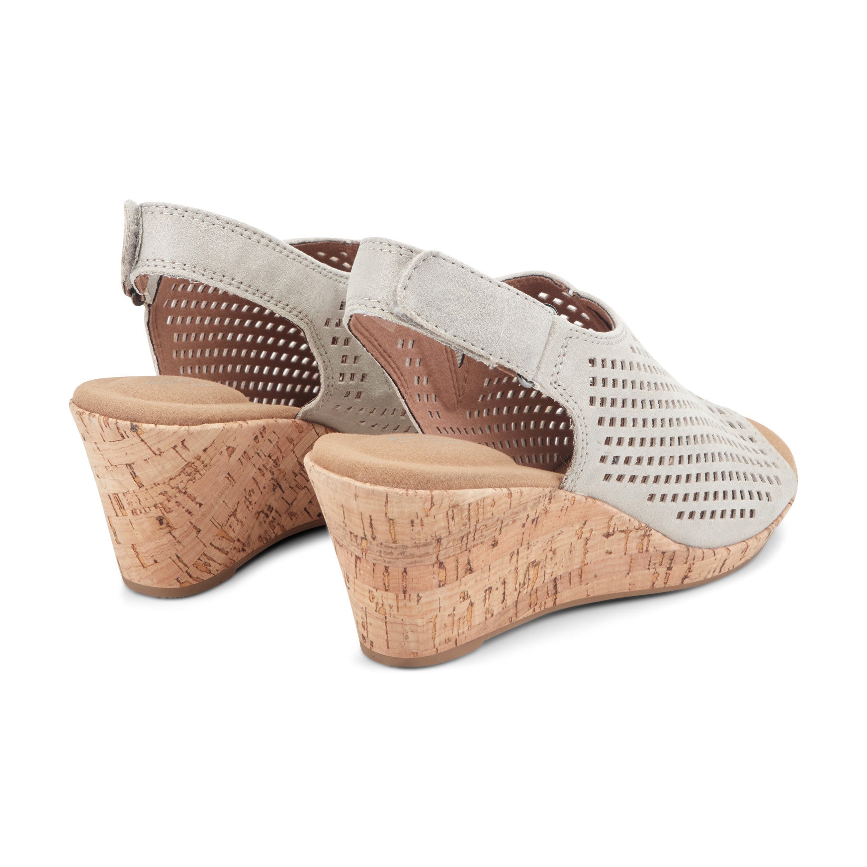 Rockport Women / Briah Perforated Slingback Sandal - Multi Khaki Leather