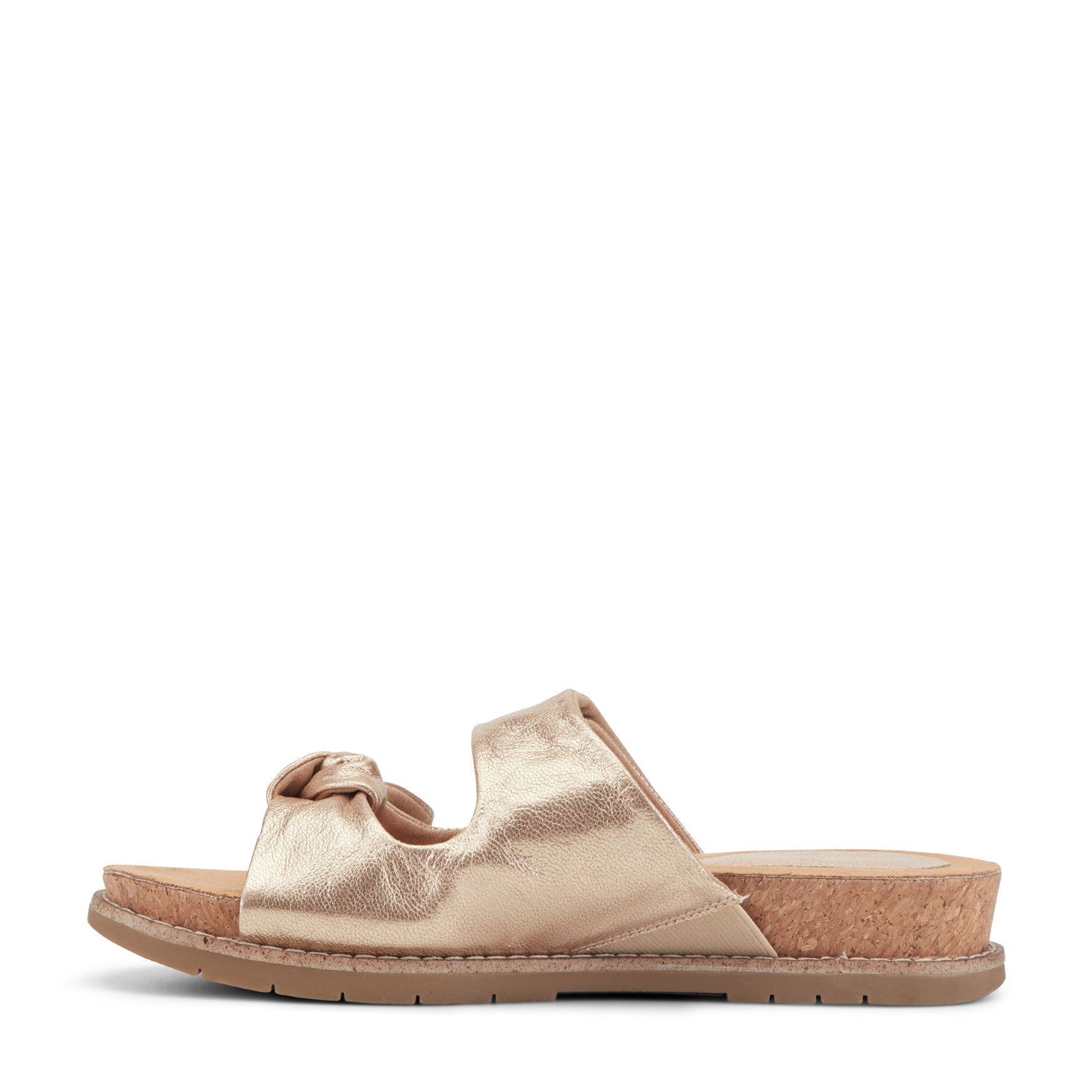 Rockport Women / Zova Slip-on Open Toe Flat Casual Sandals - Gold