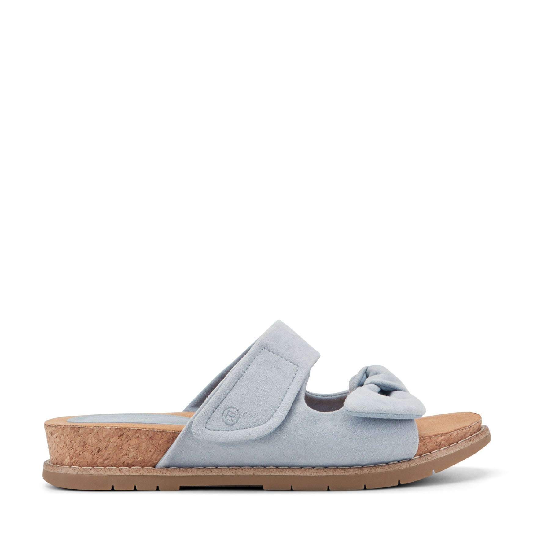 Rockport Women / Zova Slip-on Open Toe Flat Casual Sandals - Medium Blue