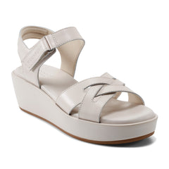 Rockport Women / Amira Strappy Open Toe Casual Wedge Sandals - Ivory