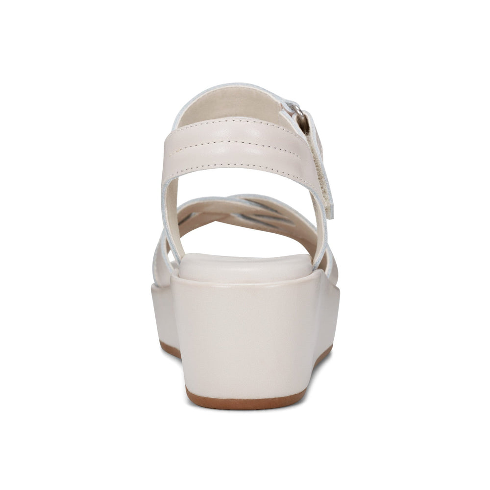 Rockport Women / Amira Strappy Open Toe Casual Wedge Sandals - Ivory