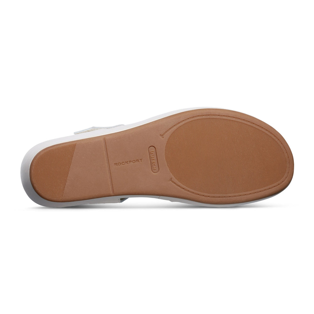 Rockport Women / Amira Strappy Open Toe Casual Wedge Sandals - Ivory