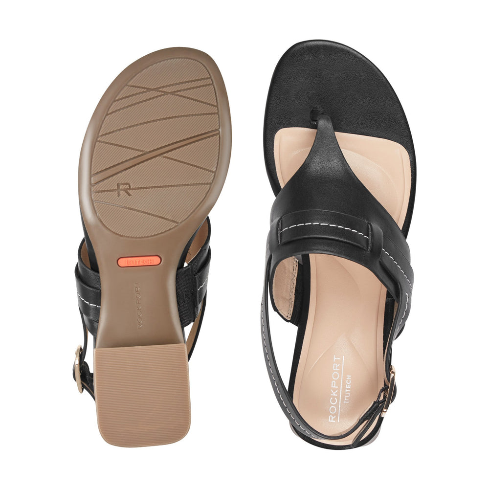 Rockport Women / Ofera Slingback Sandals - Black Leather