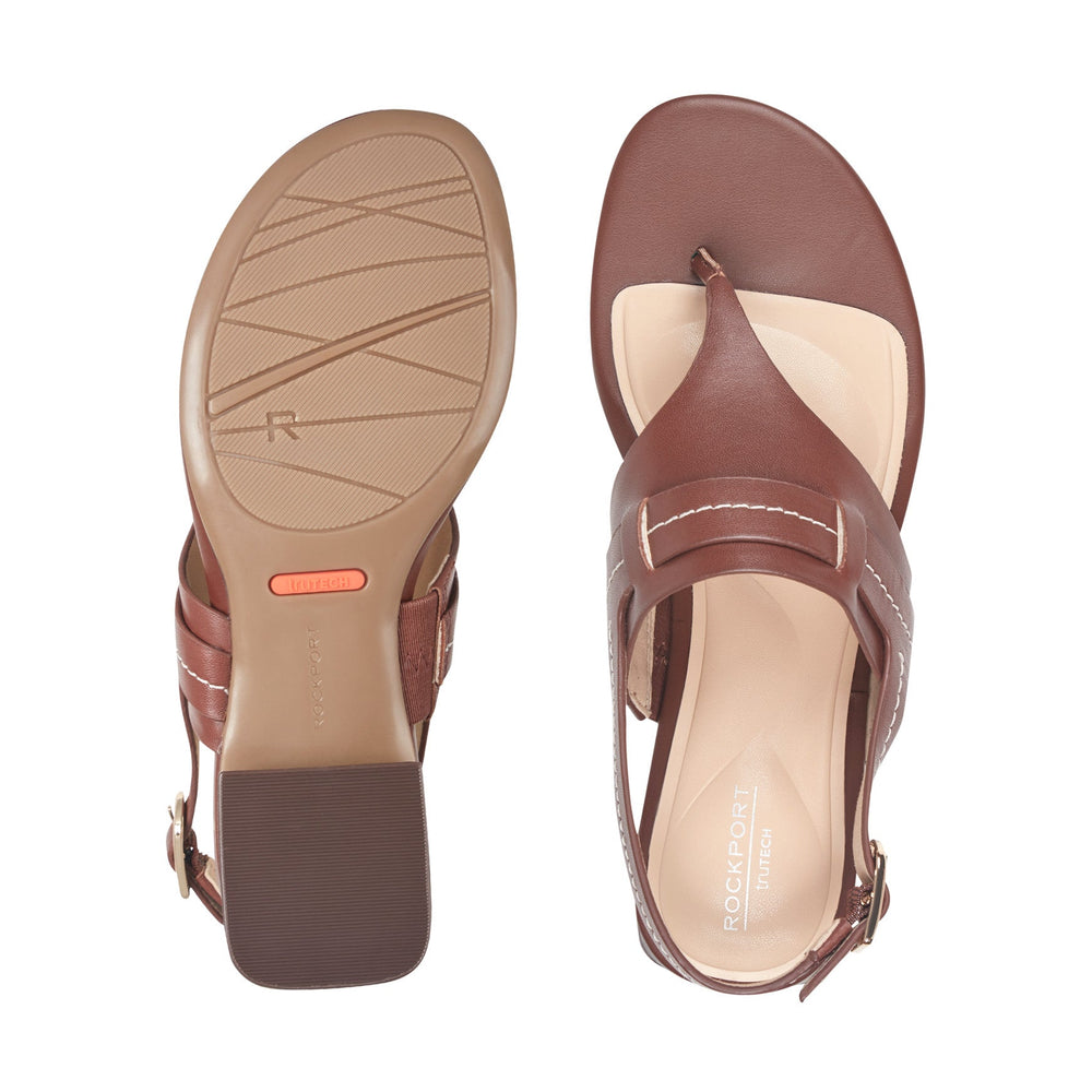 Rockport Women / Ofera Slingback Sandals - Mediun Brown Leather
