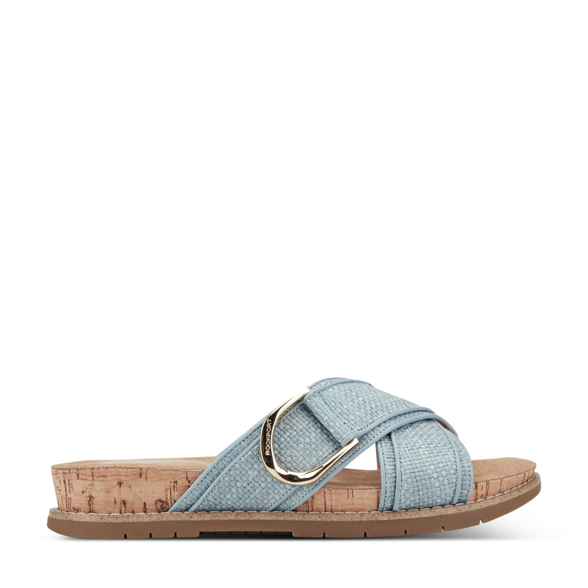 Rockport Women / Zemira Slip-on Casual Sandals - Light Blue Raffia