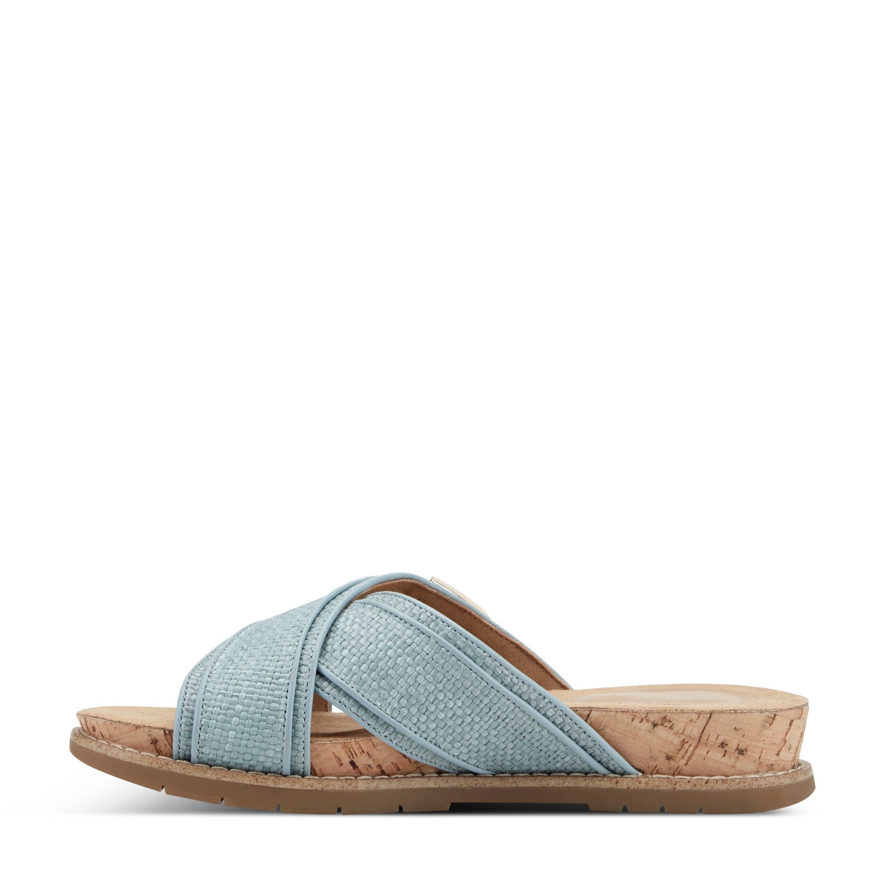 Rockport Women / Zemira Slip-on Casual Sandals - Light Blue Raffia