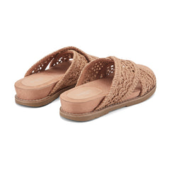 Rockport Women / Zora Open Toe Slip-on Flat Casual Sandals - Medium Natural