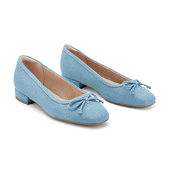 Rockport Women / Sadie Square Toe Slip-on Ballet Dress Flats - Blue Denim