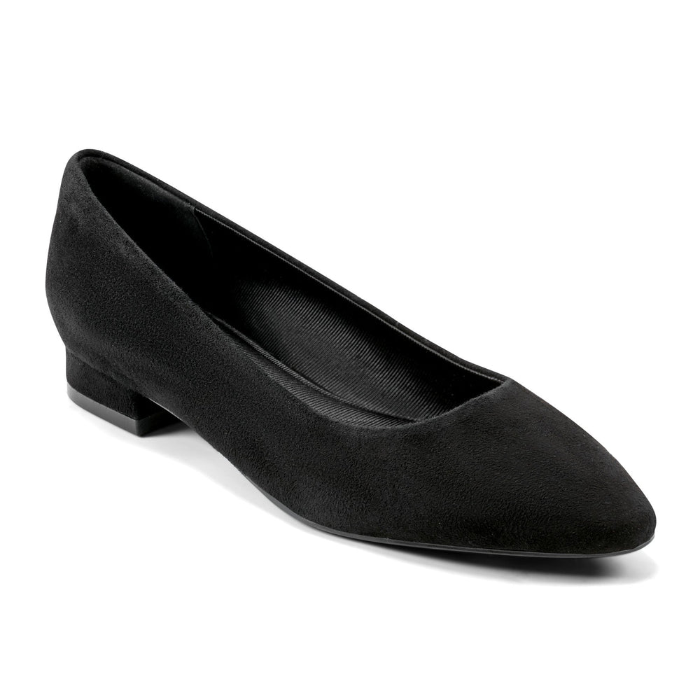 Rockport Women / Tessa Total Motion Pointy Toe Dress Flats - Black Suede