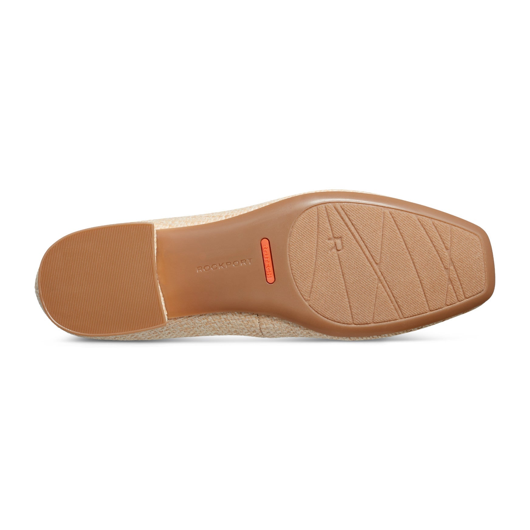 Rockport Women / Sadie Square Toe Slip-on Ballet Dress Flats - Light Natural Raffia