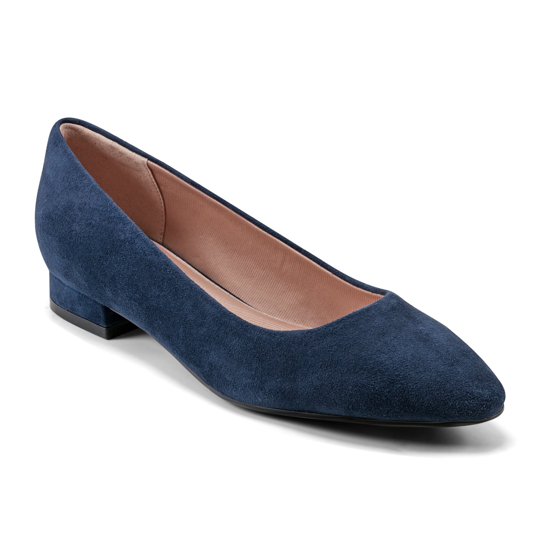 Rockport Women / Tessa Total Motion Pointy Toe Dress Flats - Dark Blue Suede