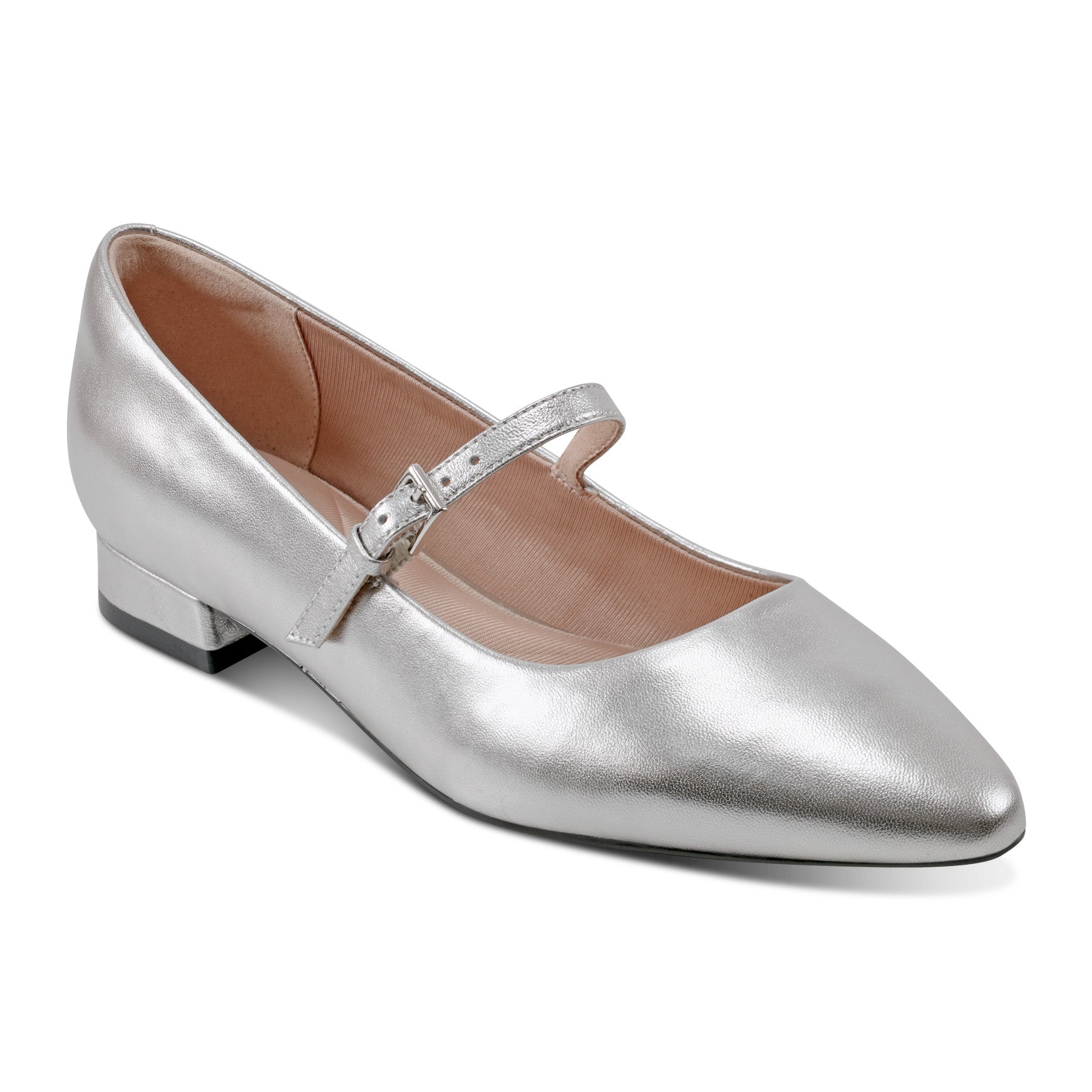 Rockport Women / Taren Total Motion Pointy Toe Dress Flats - Pewter Leather