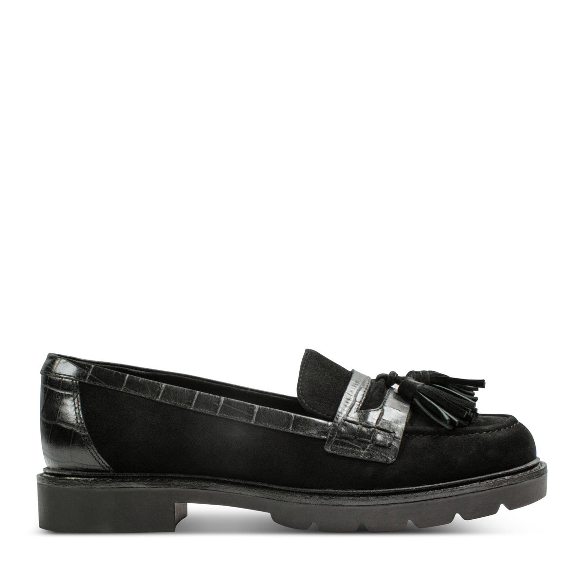 Rockport Women / Kiara Tassel Loafers - Black Suede