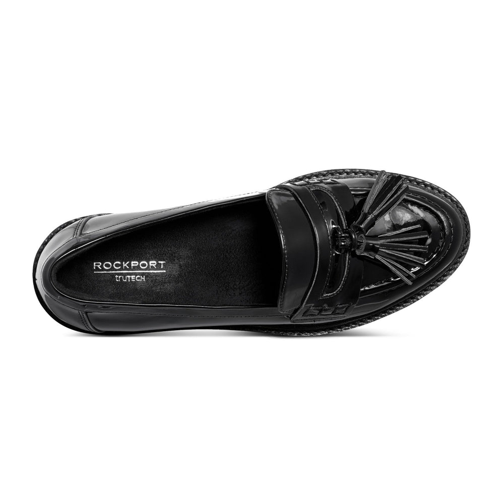 Rockport Women / Kiara Tassel Loafers - Black Patent