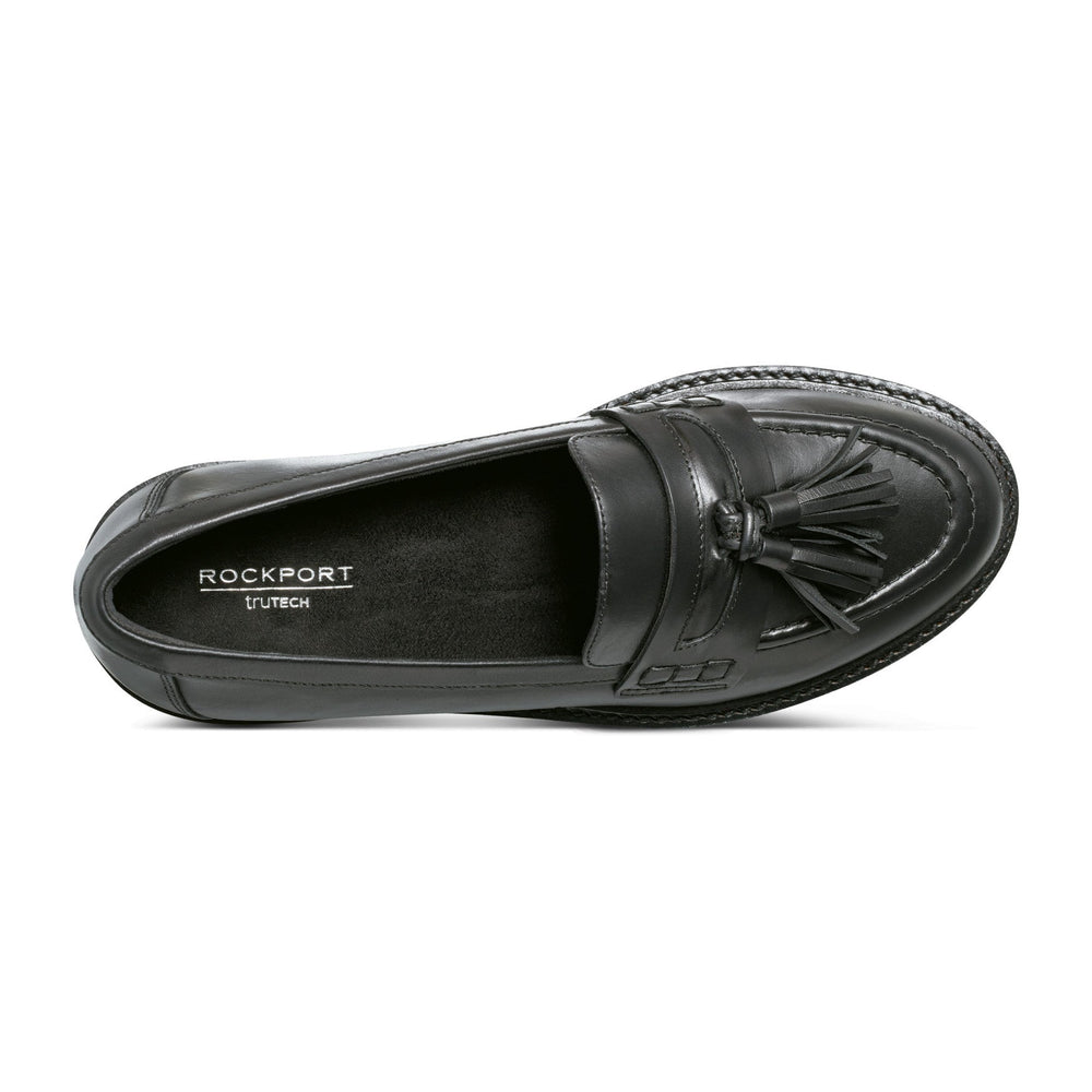 Rockport Women / Kiara Tassel Loafers - Black Leather