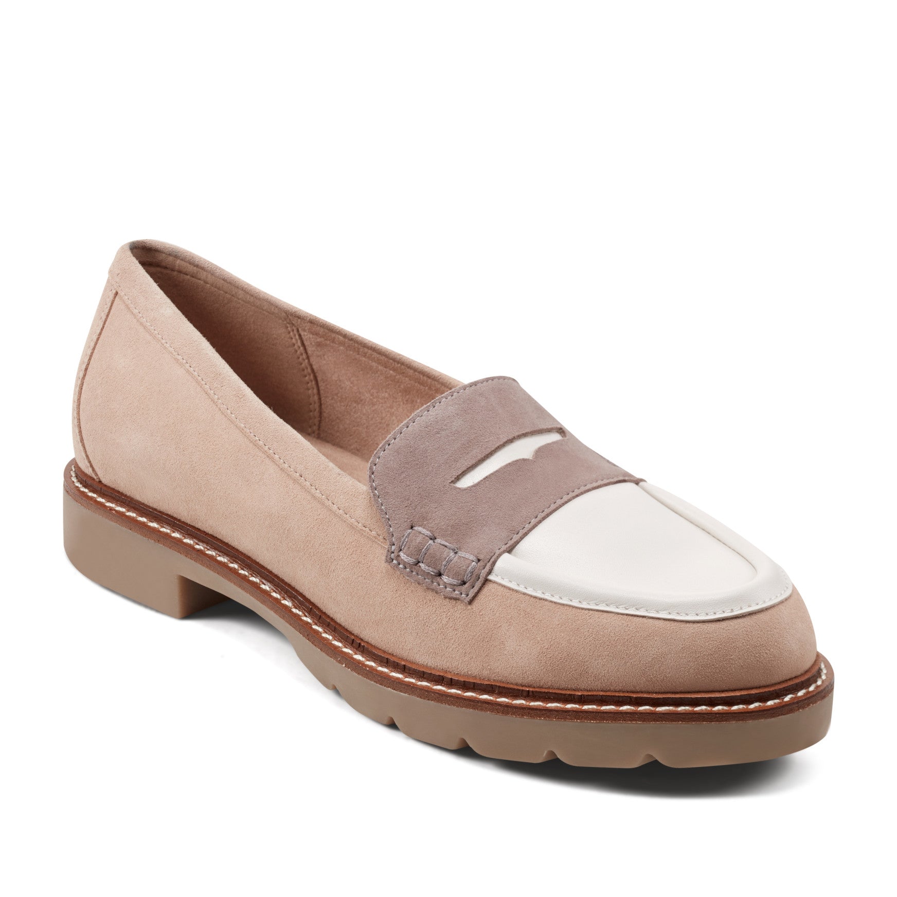 Rockport Women / Kacey Penny Loafer - Light Natural Suede