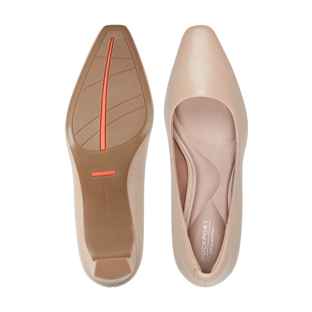 Rockport Women / Total Motion Merida Classic Dress Pumps - Light Natural Leather