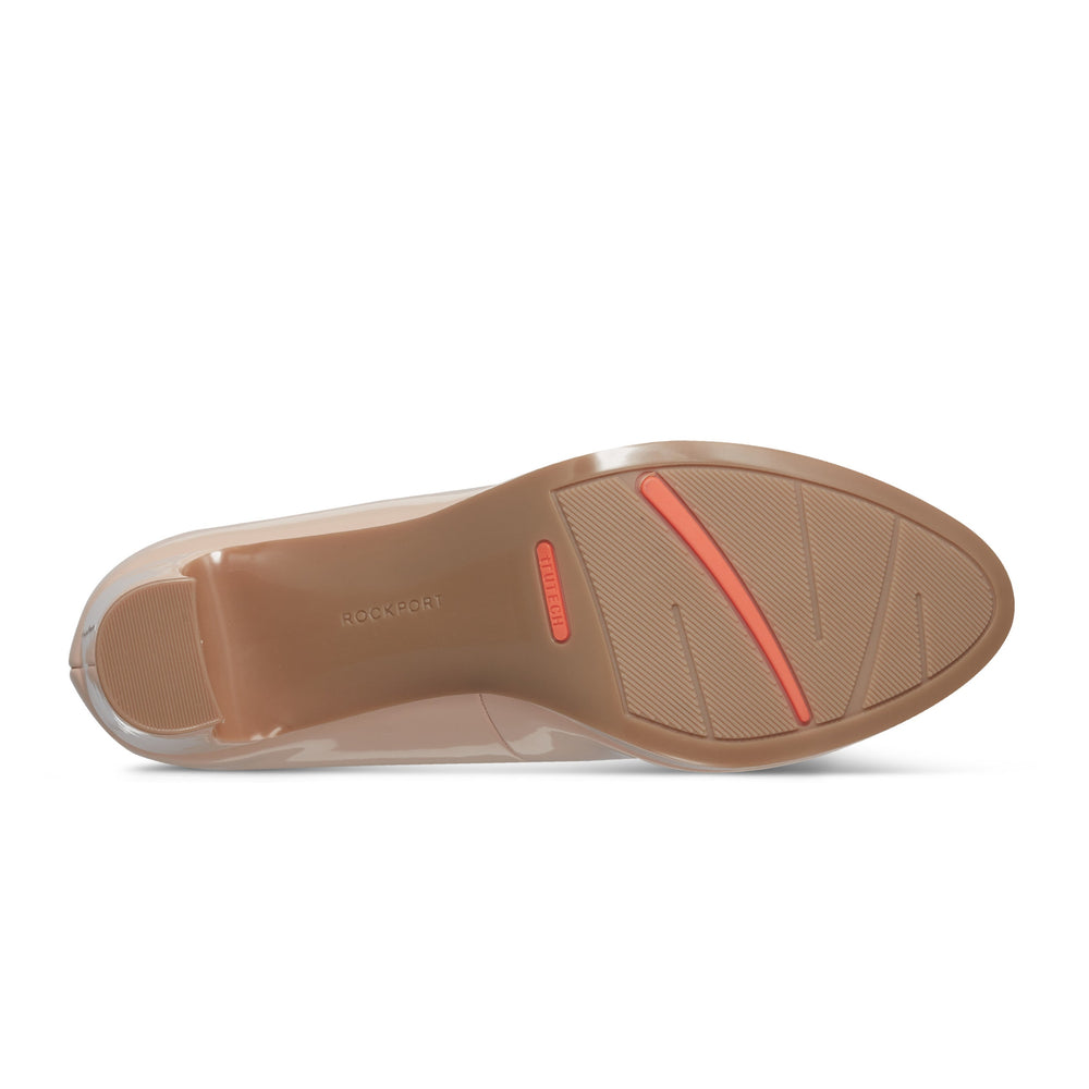 Rockport Women / Carmen Total Motion Platform Pumps - Light Natural Patent