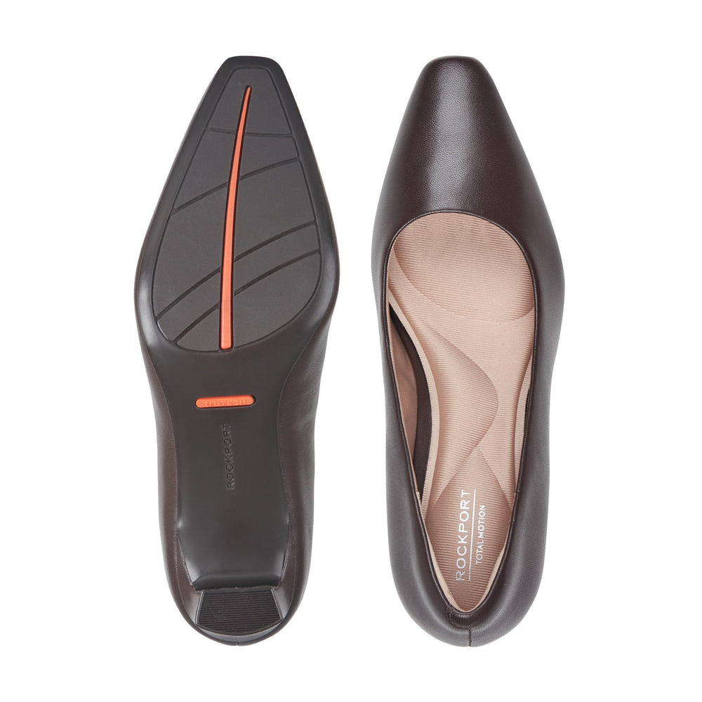 Rockport Women / Total Motion Merida Classic Dress Pumps - Mahogany Leather