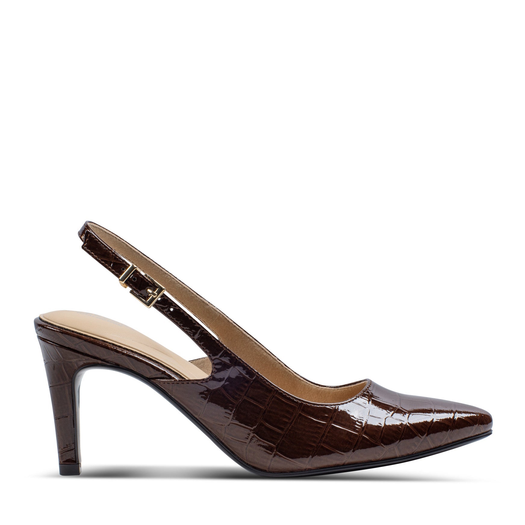 Rockport Women / Jolie Total Motion Dress Pumps - Dark Brown Croco Patent
