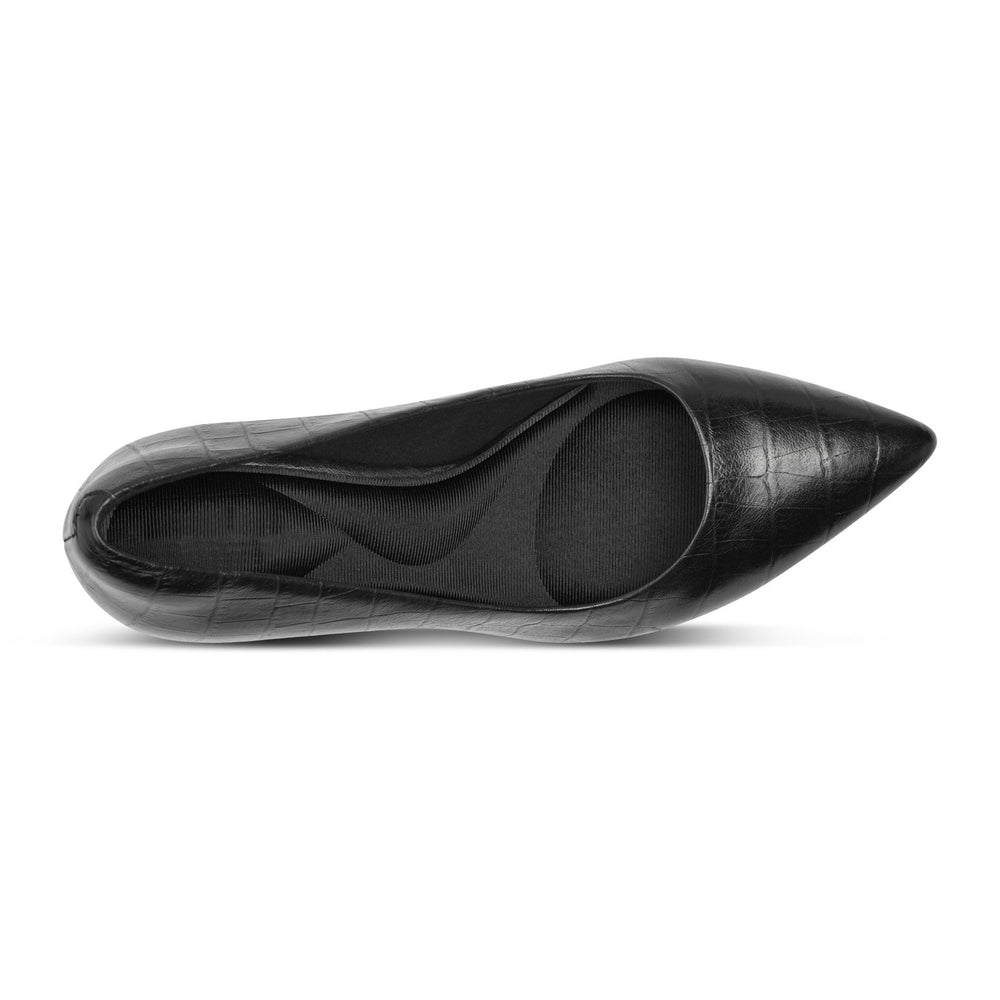 Rockport Women / Cindy Total Motion Pumps - Black Croco Leather