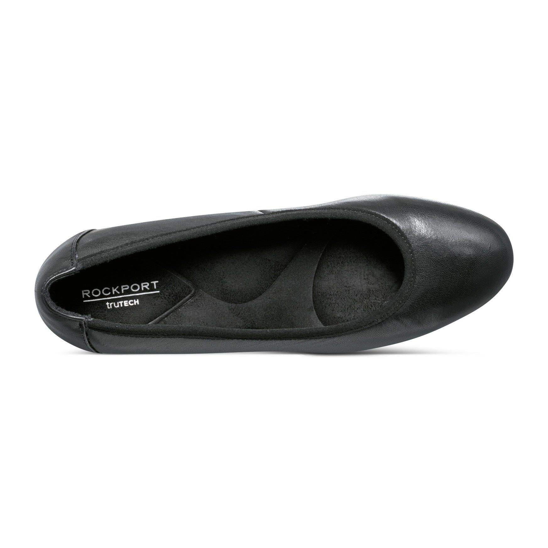 Rockport Women / Rita Slip-on Almond Toe Dress Wedges - Black Leather