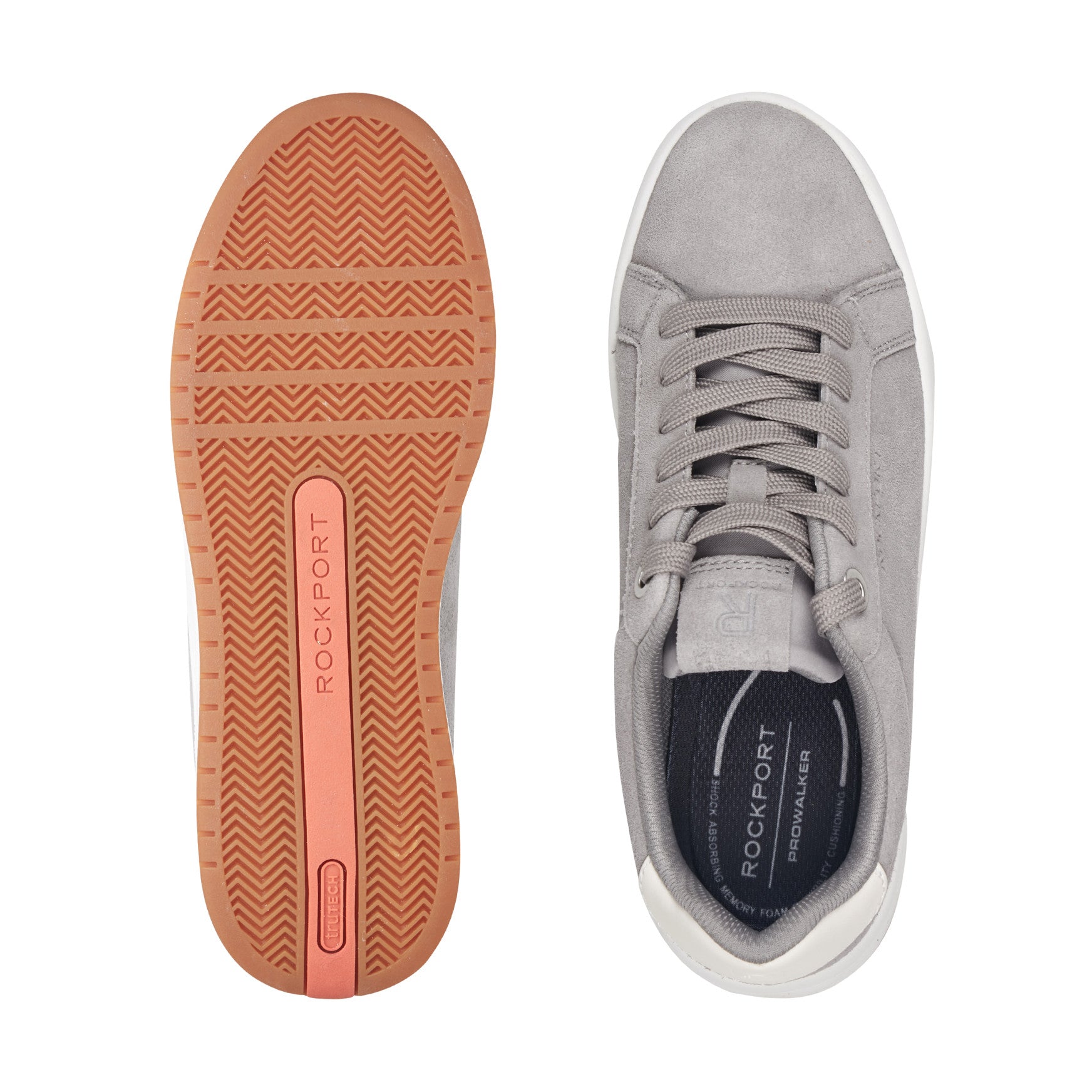 Rockport Women / ProWalker Elara Lace-up Casual Sneakers - Medium Gray Suede