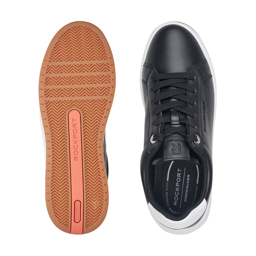 Rockport Women / ProWalker Elara Lace-up Casual Sneakers - Black Leather