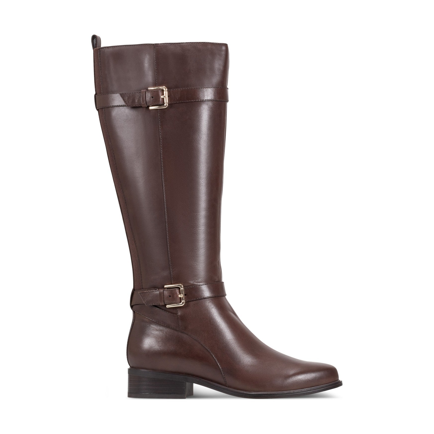 Rockport Women / Harper Riding Boot with Buckle - Dark Brown Leather